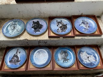 ' Spirit Of The Wilderness' - Decorative Plates Set . Wolves Plates.