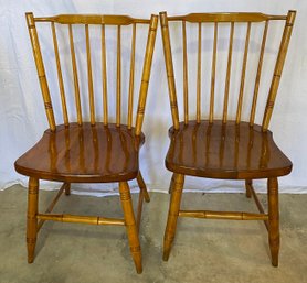 Pair Of Refinished Windsor Birdcage Style Chairs