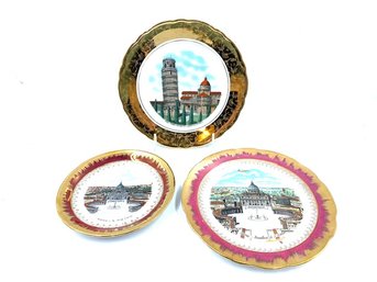 Trio Of Souvenir Plates From Italy