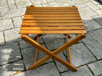 Vintage Oak Slatted Folding Table