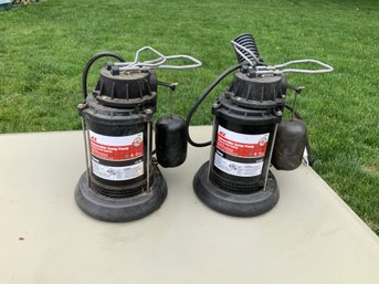 Pair Of Sump Pumps Lot 2