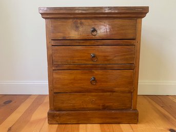 Pine Four Drawer Bedside Chest