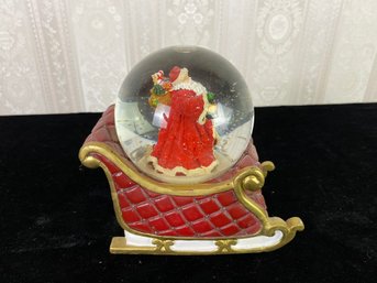 Santa Sleigh Snow Globe