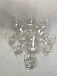 Set Of 6 Wine Glasses And 5 Sherry  No Chips