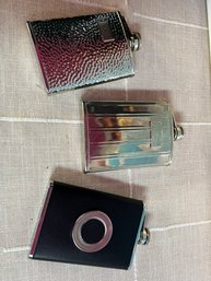 Trio Of Metal Flasks