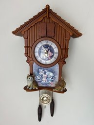 The Bradford Exchange Limited Edition 'Purr-Fect Moments Kitten Cuckoo Clock'