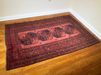 Antique Oriental Rug - Hand Made - VERY OLD RUG - Has Wear, Thin Spots, Losses And Other Issues - Nice Old Rug