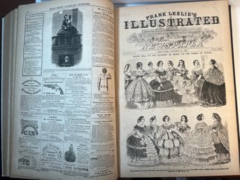 1860 Leslies Illustrated Newspaper In Hard Bound Book