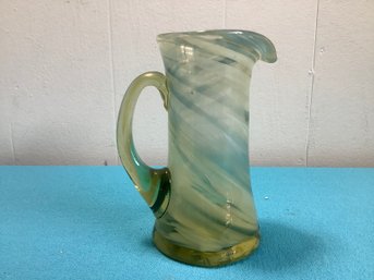 Swirled Glass Pitcher