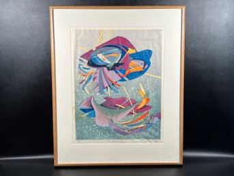 Jim Monson, Limited Edition Watercolor Print, Chinese Kite, Pencil-Signed, Titled & Numbered