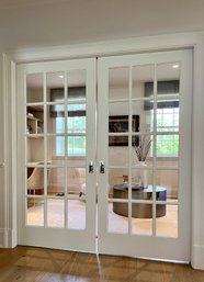 A Set Of 15 Lite Double Glass Sliding Doors - 72' Opening - 1/1A