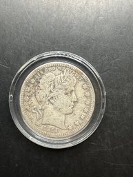 1911 Silver Barber Quarter