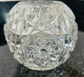 Glass/Crystal Rose Bowl Or Candle Holder 5'