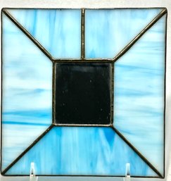 Vintage Stained Glass Mirror