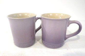 2 Le Creuset Mauve Coffee Mugs