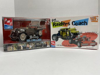 AMT ERTL,  Pair Of Model Kits: George Barris Kustom Raiders Coach &the Beverly Hillbillies (#165)