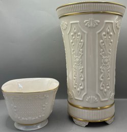 Lenox Footed Bowl & Vase