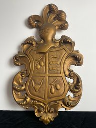 Medieval Plaster Coat Of Arms Wall Hanging