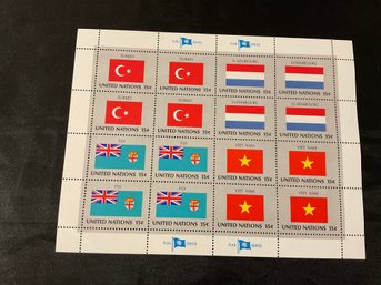 1980 United Nations Flags- Stamp Sheet