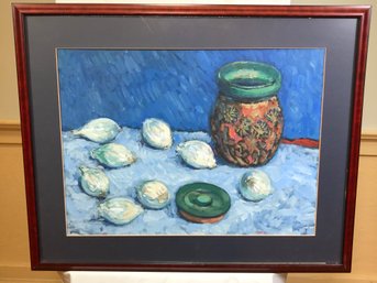 Original James Pascucci Painting - Onions - Oil On Board - 29-1/2' X 24' - Very Nice