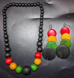 Colorful Necklace And Earrings