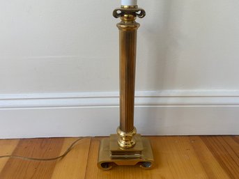 Brass Columnar Boudoir Lamp