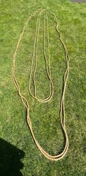 130 Feet, 1/2 Diameter Long Real Brown Rope.
