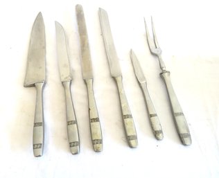 Mid-century Cathedral Germany Knives Serving Ware