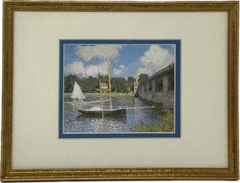 Claude Monet The Bridge At Argenteuil Framed Print