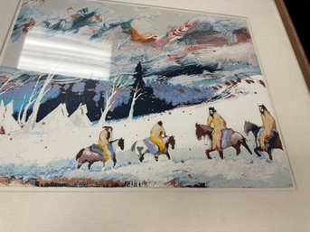 Signed And Numbered Serigraph  'high Mountain Campground' By Earl Bliss   1988