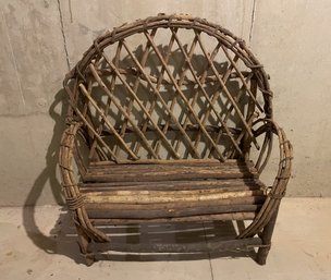 Handmade Rustic Twig & Branch Small Loveseat