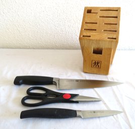 Zwillings Henckel Knives In Wood Knife Block