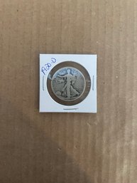 Beautiful 1920-D Walking Liberty Silver Half Dollar 90 Silver Coin