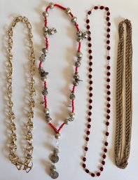 4 Vintage Necklaces: Multi-Chain By Monet & More