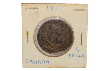 1847 Canada 1/2 Penny