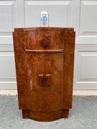 Beautiful Art Deco Curly Maple Side Table. Stands 25 3/4' Tall.