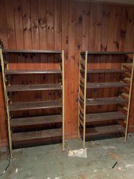 2 Metal Storage Shelving Units