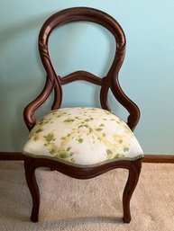 Victorian Balloon Back Solid Walnut Side Chair