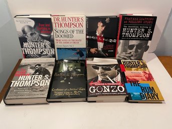 Hunter S Thompson- Gonzo, 8 Hardcover Books By And About Him With Some 1st Edition. (A)