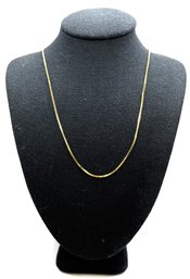 Italian Sterling Silver Vermeil Long Chain