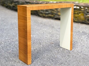 A Bespoke Modern Waterfall Console Table By Peg Woodworking