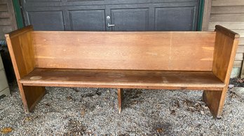 Church Pew 84wx18dx31h Seat Is 18in Off Ground Nice Solid With Book Rack On Back