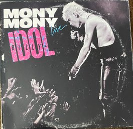 BILLY IDOL (Live) 1987 (VG) - MONY MONY - SHAKIN' ALL OVER - RECORD - VG