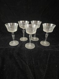 Stemmed Coup Glasses -set Of 5