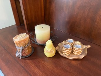 Decorative Candles & Box Of Tapered Candles