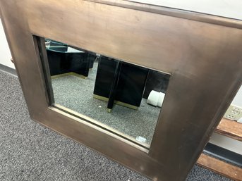 Crate & Barrel Brushed Metal Mirror