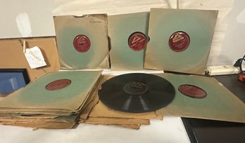 20 Vintage, 12 Inch 78 R.P.M. Records-Victrola And Victor Records Collection In A Paper Record Sleeves. RD-B4