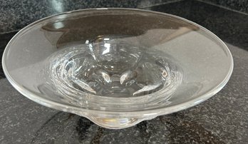 Glass Crystal Console Bowl 3.5 Height, 9.5 Diameter