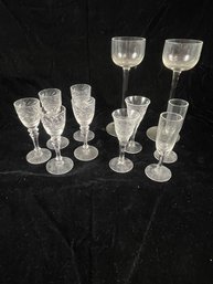 Misc Stemmed Glass Lot 2