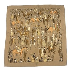 Hermes Paddock Horse Silk Neckerchief/Scarf